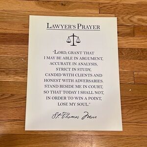 Thomas More the Lawyers’ Prayer Art Print 14 x 11”